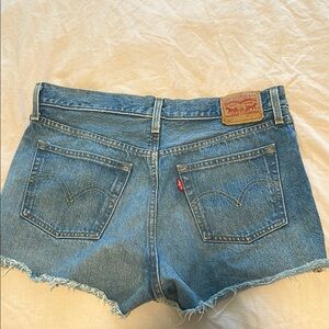 Levi's Blue Jean Shorts Distressed Cutoff Style